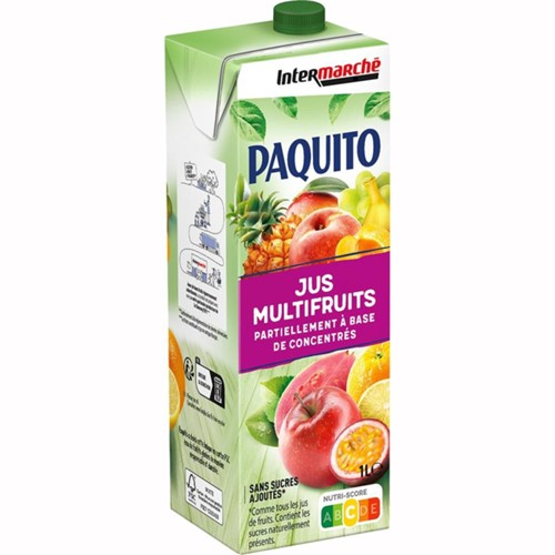 Jus multifruits à base de concentrés