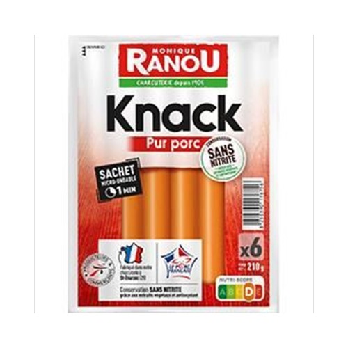 Saucisses de Strasbourg Knack pur porc