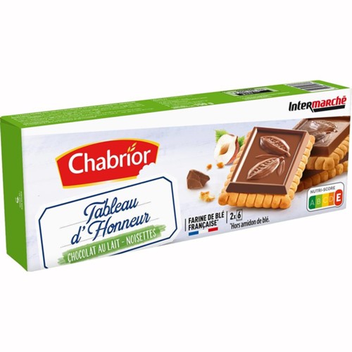 Biscuits Tableau d'Honneur chocolat au lait noisettes