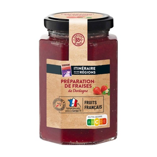 Préparation de fraises de Dordogne