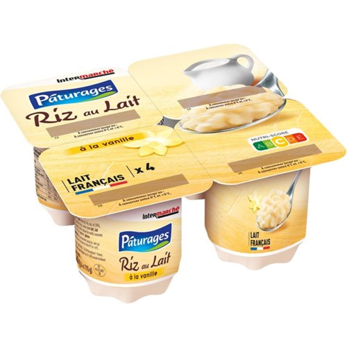 Riz au lait saveur vanille