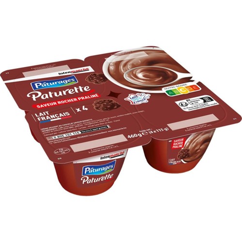 Paturette - Crème dessert saveur Rocher Praliné