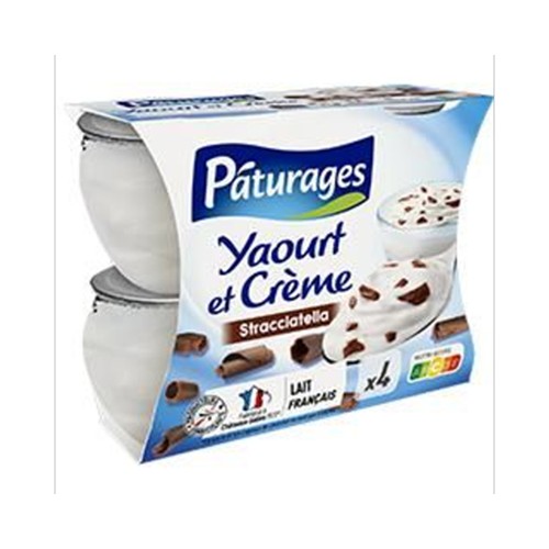 Yaourt et crème Stracciatella
