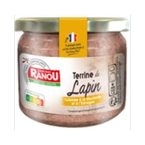 Terrine de lapin cuisinée à la moutarde et à l'estragon
