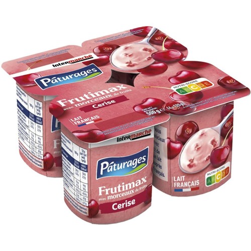 frutimax - Yaourt cerise avec morceaux de fruits