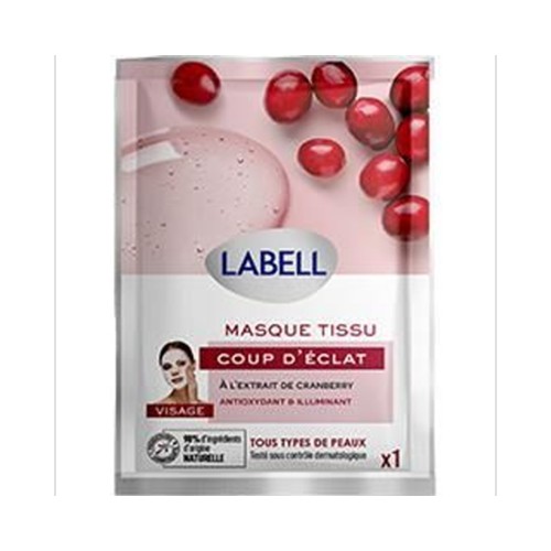 Masque tissu Coup d'Eclat à l'extrait de Cranberry