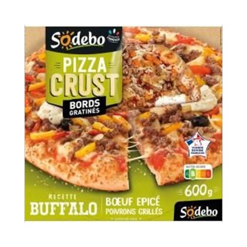 Pizza crust - pizza recette buffalo, boeuf épicé poivrons grillés