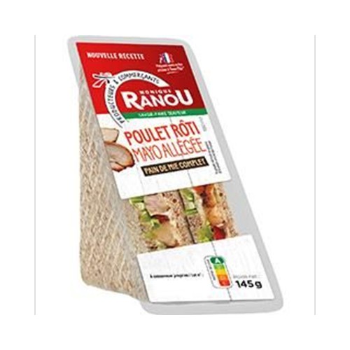 sandwich poulet rôti mayonnaise - pain complet