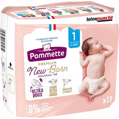 Couches Premium New Born, taille 1 : 2-5 kg