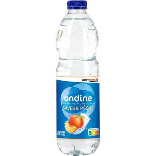 Boisson à l'eau de source saveur pêche