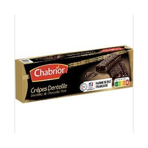 Crêpes Dentelle enrobées de chocolat noir