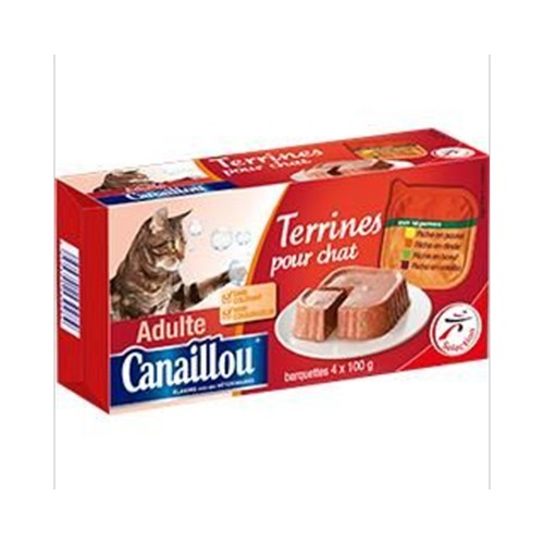 Terrines viandes et légumes pour chat
