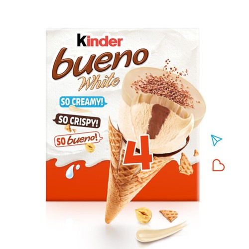 Bueno - glaces fourrées noisettes et chocolat blanc