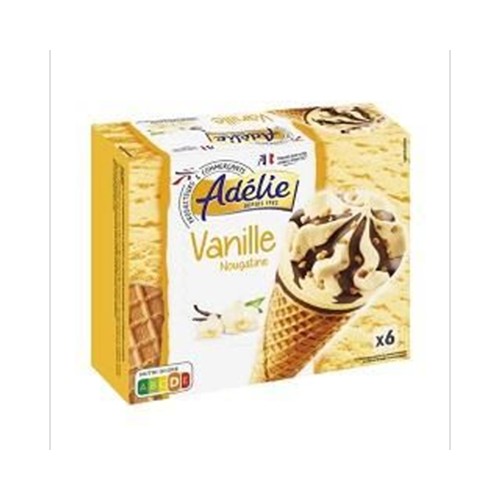 Glaces cône vanille nougatine