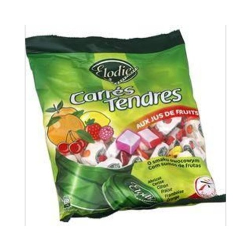 Bonbons Carrés Tendres aux jus de fruits