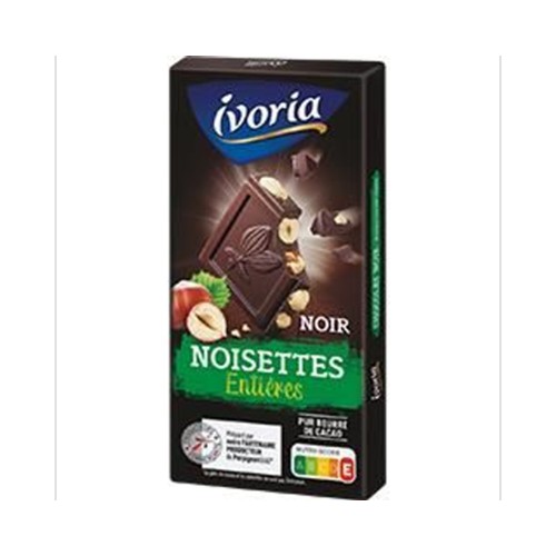Chocolat noir noisettes entières