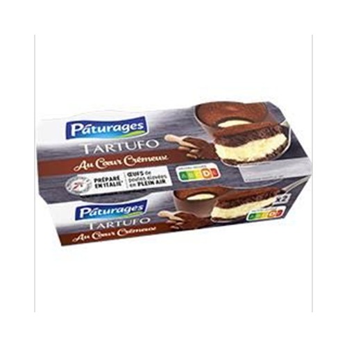 Dessert Tartufo au coeur crémeux