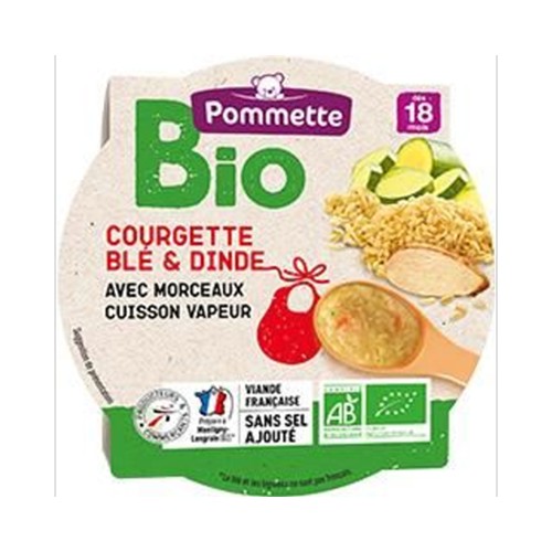 Courgette blé & dinde BIO, dès 18 mois