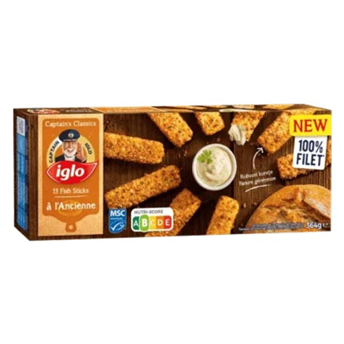 iglo fishstick a l'ancienne 364g