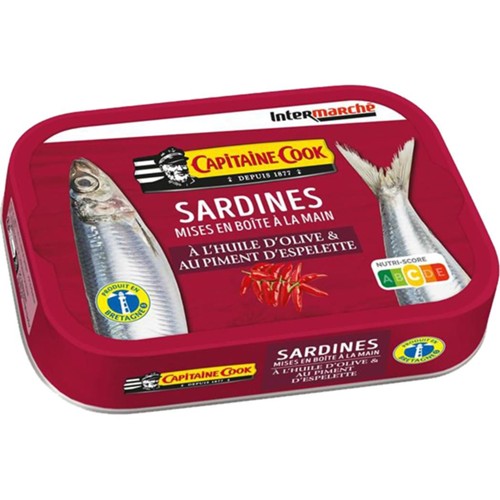 Sardines à l'huile d'olive & au piment d'Espelette