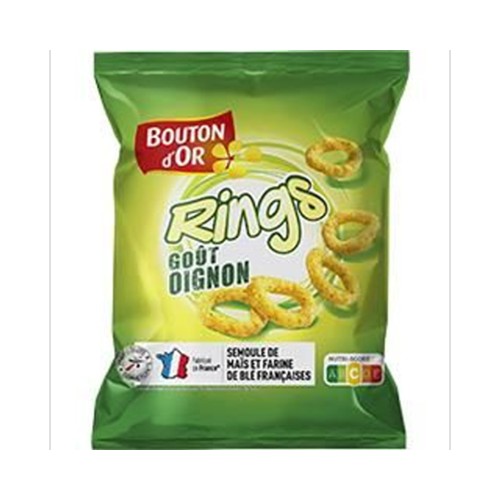 Biscuits apéritif rings goût oignon