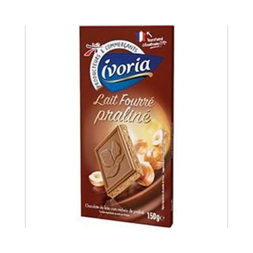 Chocolat au lait fourré praliné