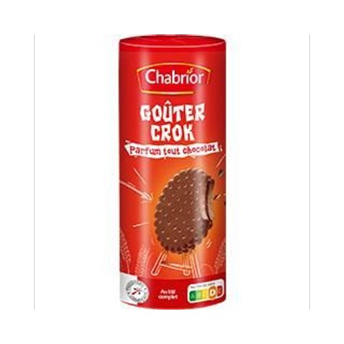 Biscuits Goûter Crok fourrés ronds tout chocolat