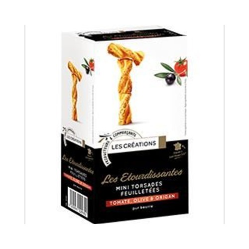 Les Etourdissantes mini torsades feuilletées tomate olive