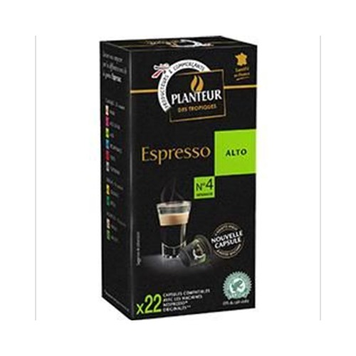Capsules de café compatibles Nespresso moulu Espresso Alto n°4