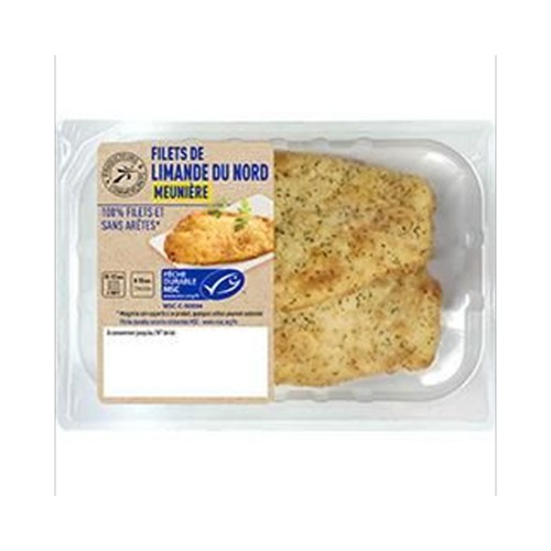 Filets de limande du Nord meunière