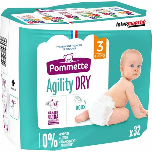 Couches Agility Dry, taille 3 : 4-9 kg