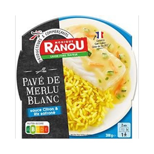 Pavé de merlu blanc sauce citron & riz safrané