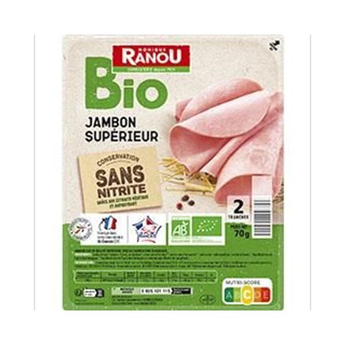 Jambon de porc supérieur BIO