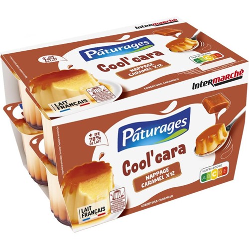 Dessert lacté nappage caramel