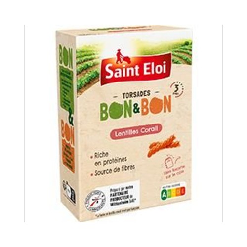 Bon & Bon - Torsades 100% lentilles corail