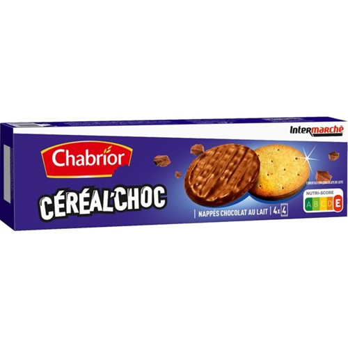 Biscuits Céréal'Choc nappés chocolat au lait