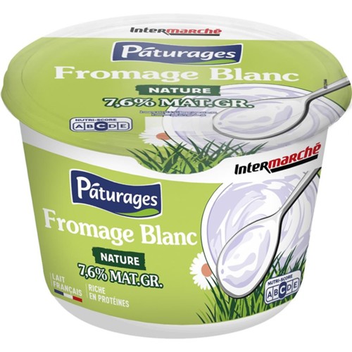 Fromage blanc nature 7,6% MG