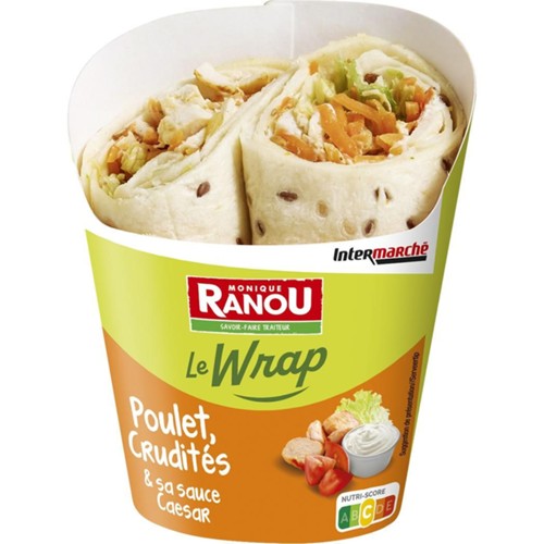 Wrap poulet crudités sauce Caesar