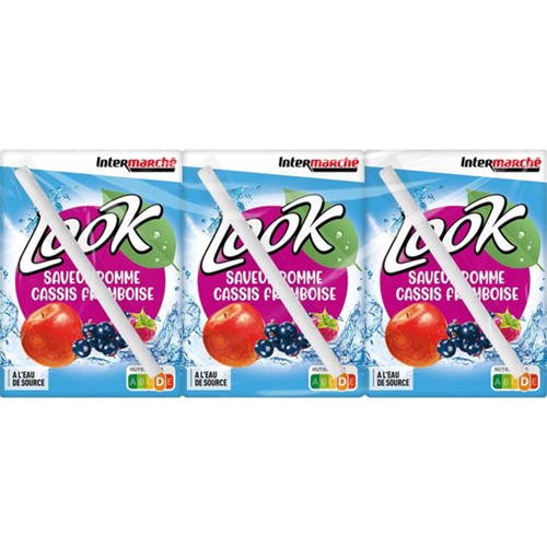 Boisson saveur pomme cassis framboise
