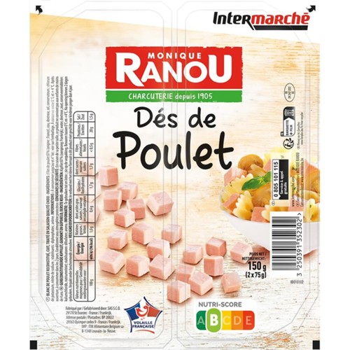 Dés de poulet