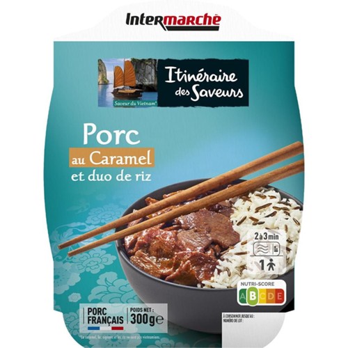 Porc au caramel et riz basmati