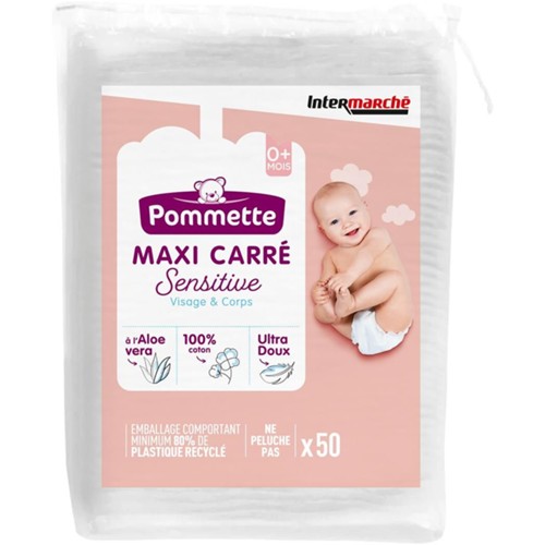 Maxi Carrés Sensitive visage & corps à l'aloe vera