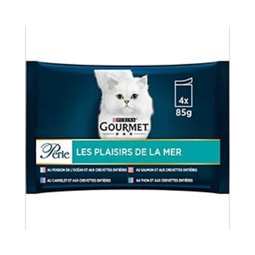Pâtée pour chat en sauce plaisirs de la mer Perle