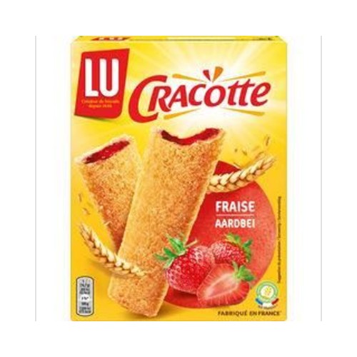 Cracotte - Bâtonnets de céréales fourrés fraise