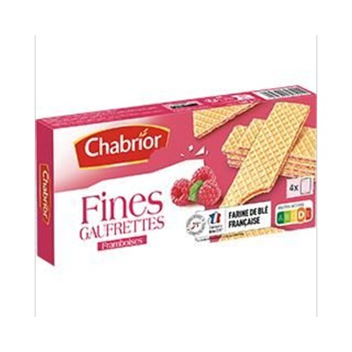Fines gaufrettes framboises