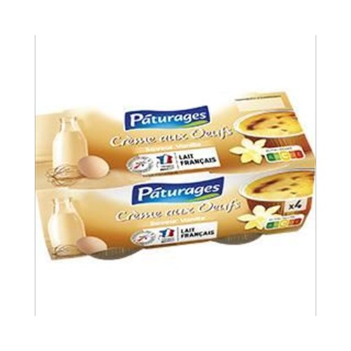Crème aux oeufs saveur vanille