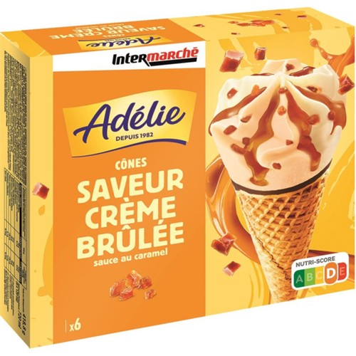 Glace façon crème brûlée sauce au caramel