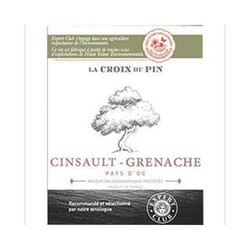 Pays d'Oc IGP, Cinsault Grenache La Croix du Pin, vin Rosé