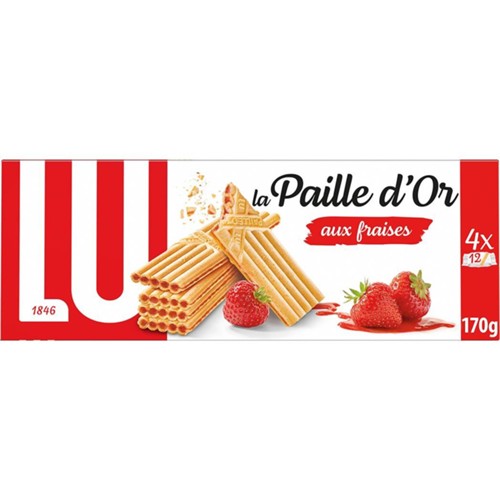 La Paille d'Or - Gaufrettes aux fraises et fraises des bois