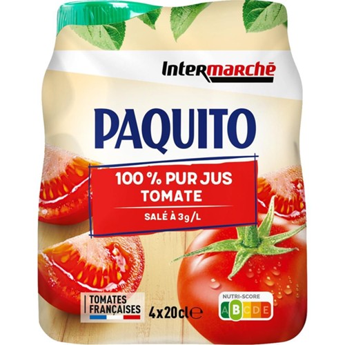 100% pur jus tomate salé à 3 g/l